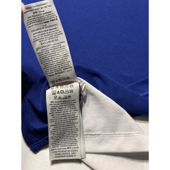 Milwaukee Brewers Nike Polo Shirt Mens XL Blue White Cooperstown MLB Baseball - Picture 7 of 9